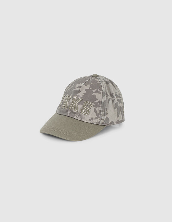 IKKS-CASQUETTE KAKI FONCE CAMOUFEUILLAGE GARCON -XU90063-57_1.jpg
