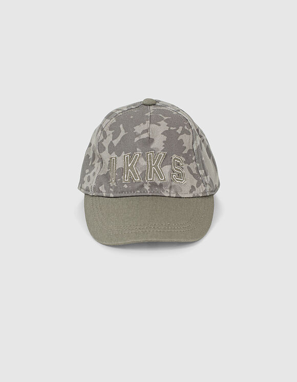 IKKS-CASQUETTE KAKI FONCE CAMOUFEUILLAGE GARCON -XU90063-57_2.jpg