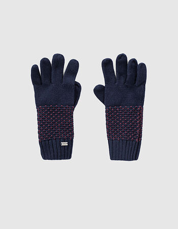 IKKS-GANTS NAVY ET ROUGE TRICOT POINTS FANTAISIE GARCON -XT92003-48_1.jpg