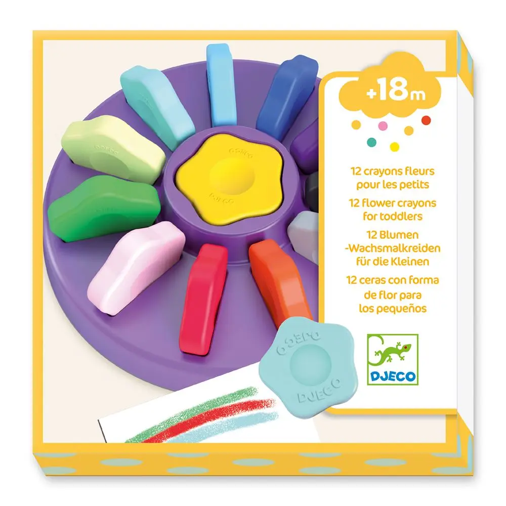 Set de12 crayons fleurs