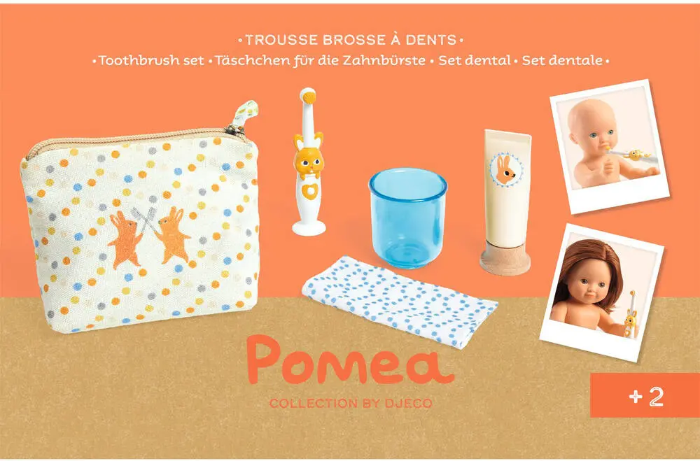 Trousse "Brosse à dents" pour poupée Pomea
