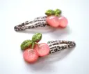 Barrettes à cheveux 2 pièces "Cerises"