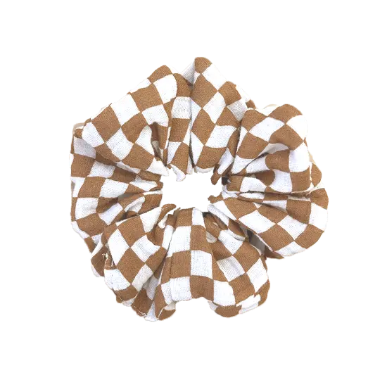 Chouchou en gaz de coton"Damier"