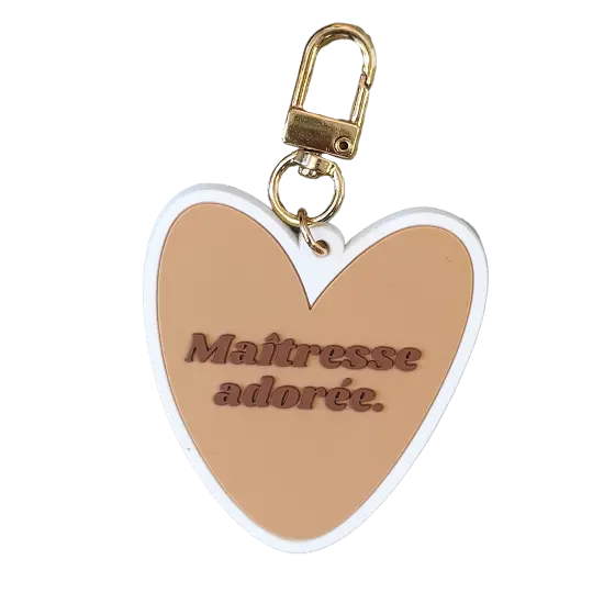 Porte-clés coeur "Maîtresse adorée"