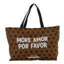Sac cabas en toile de coton "More amor por favor"