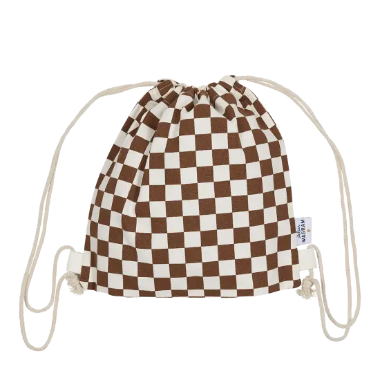 Sac à cordons "Damier"