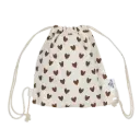 Sac à cordons "Ecru - coeurs"