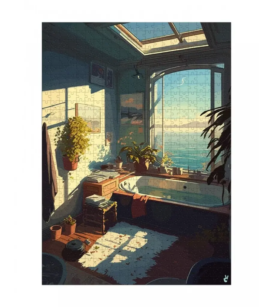 Puzzle 1000 pièces "Bain voyons!" 