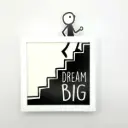 Carte décoration murale "Dream Big"