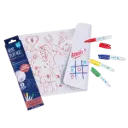 Set de table à colorier en silicone avec ses 5 feutres lavables "Mini Play Mat Poney Club" 