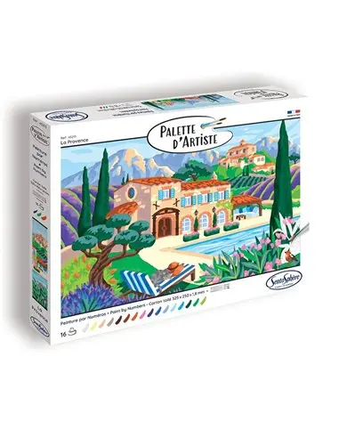 Palette d'artiste peinture aux numéros "La Provence"