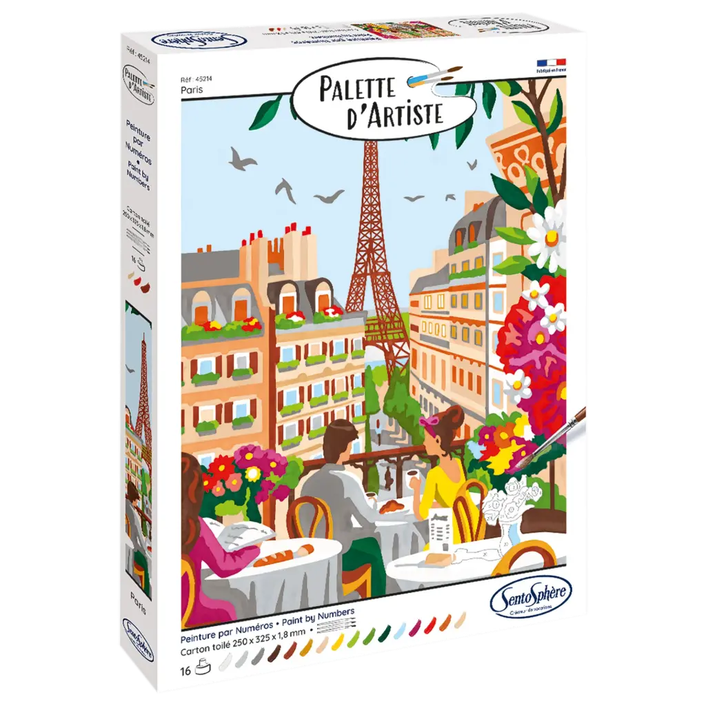 Palette d'artiste peinture aux numéros "Paris"