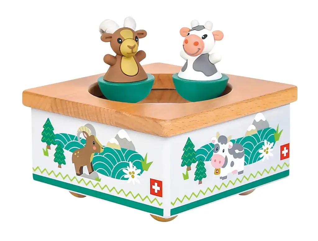 Boîte à musique "Animaux suisses"