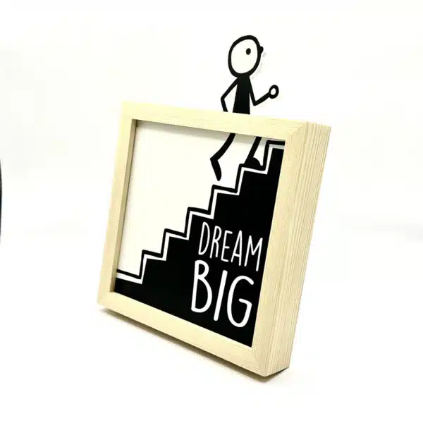 Cadre bois pour carte de décoration murale 