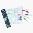 Set de table à colorier en silicone avec ses 5 feutres lavables "Mini Play Mat Dino"