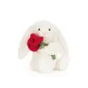 Peluche lapin "Cream Bunny with Rose"