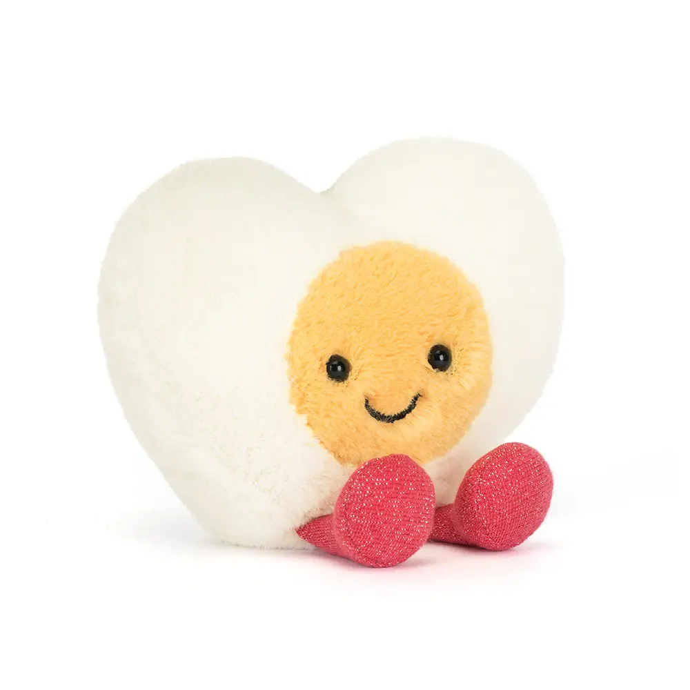 Peluche oeuf coeur "Amuseables Heart Boiled Egg