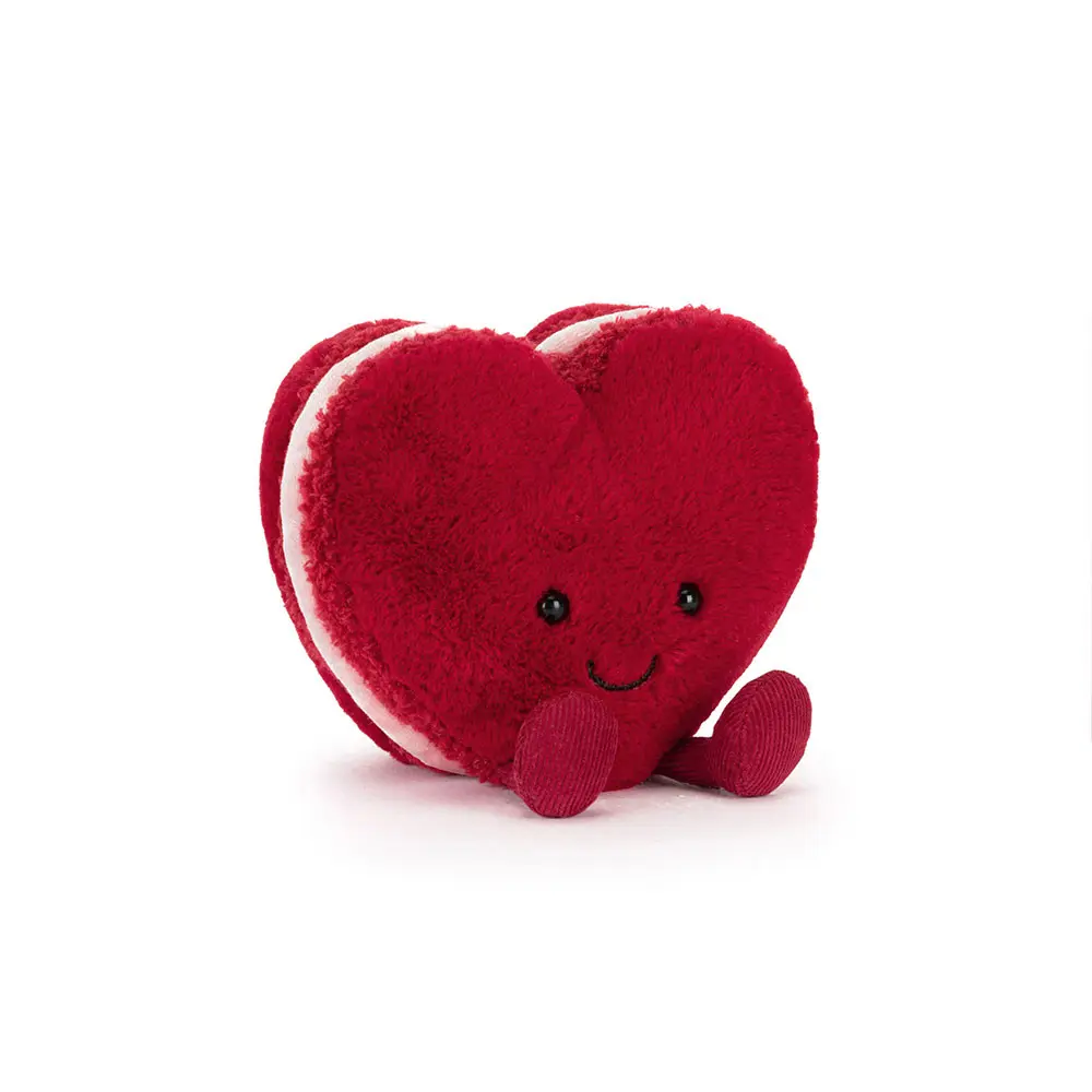 Peluche coeur macaron "Amuseables Colette Heart Macaron (Red)"
