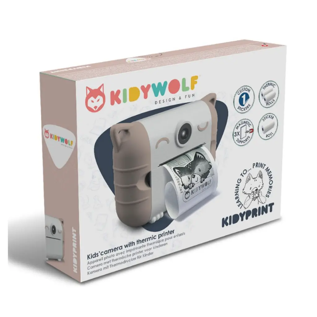 [KIDYPRINT-PE] Appareil photo pour enfants avec imprimante thermique (Pêche)