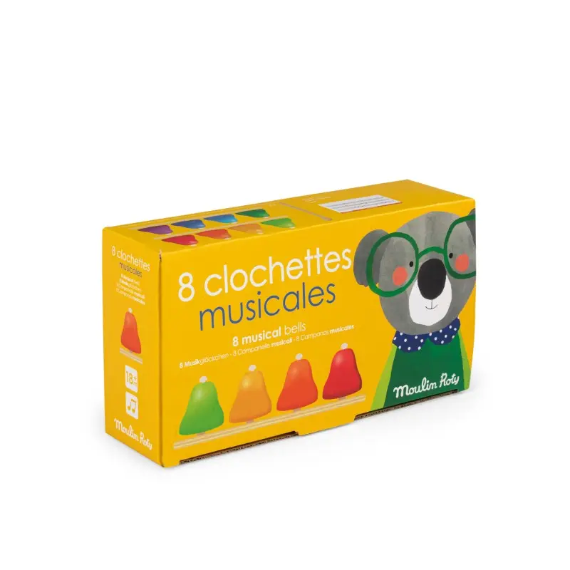Set de 8 clochettes musicales "Les Popipop"
