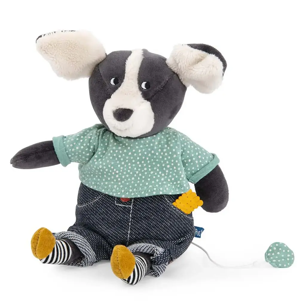 Chien musical en peluche "Puce & Pilou"