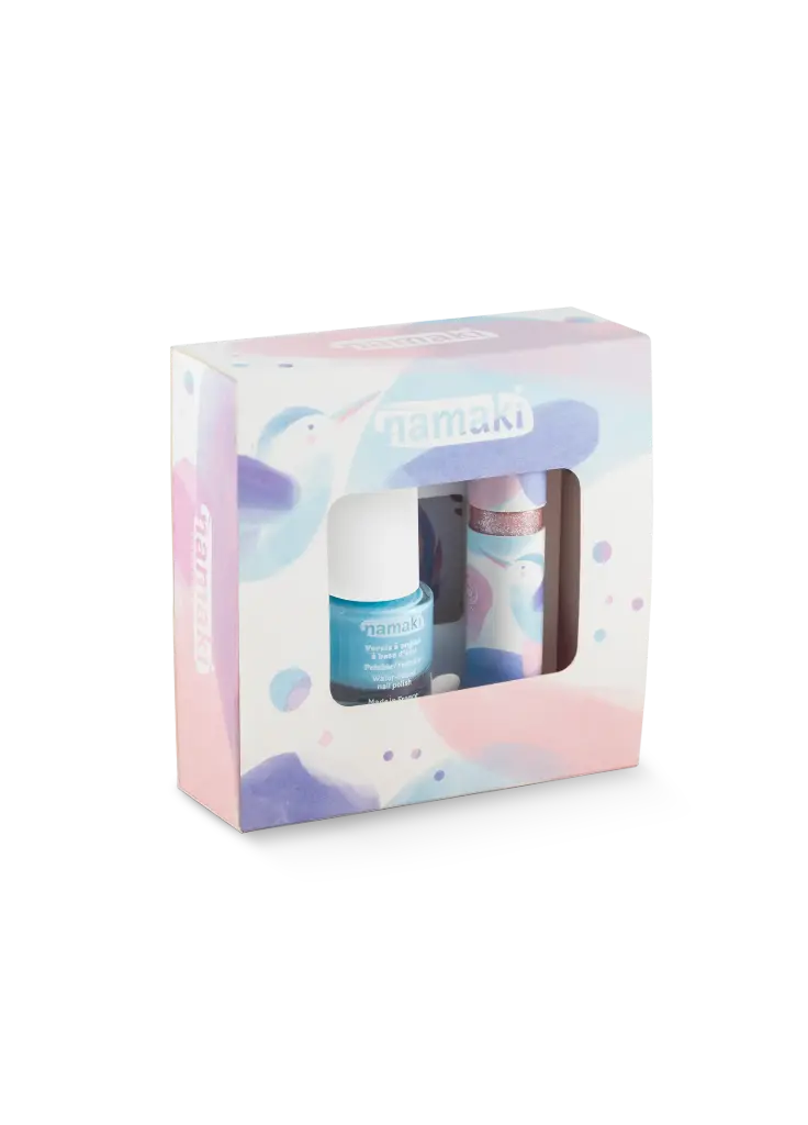 [NAM110943] Trio "Hummingbird set" - Gloss pailleté, vernis et tattoos
