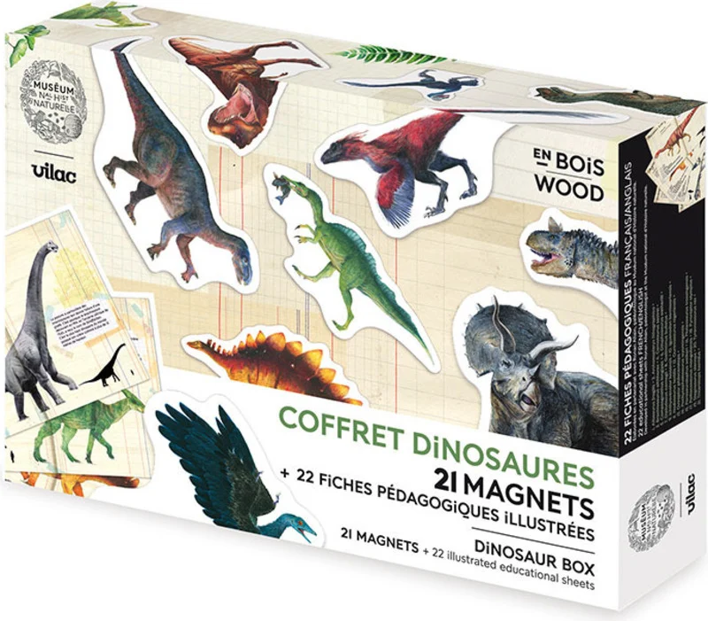 Coffret de magnets "Dinosaures"