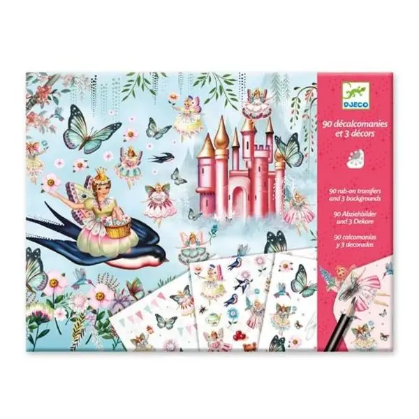 120 décalcomanies et 3 décors "Au pays des fées"