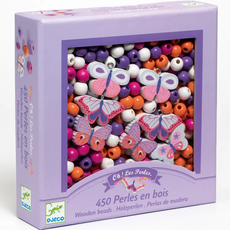 [DJ09810] Perles en bois "Papillons"