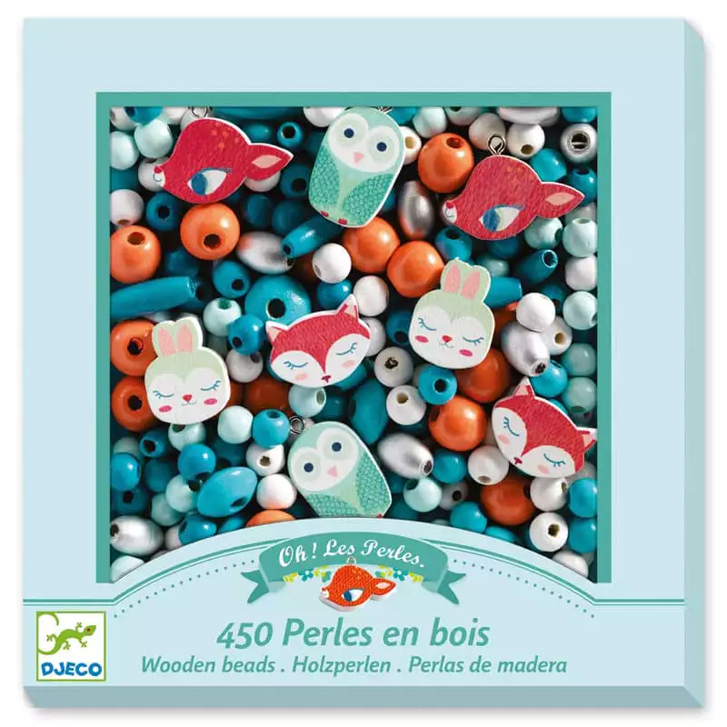 Perles en bois "Petits animaux"