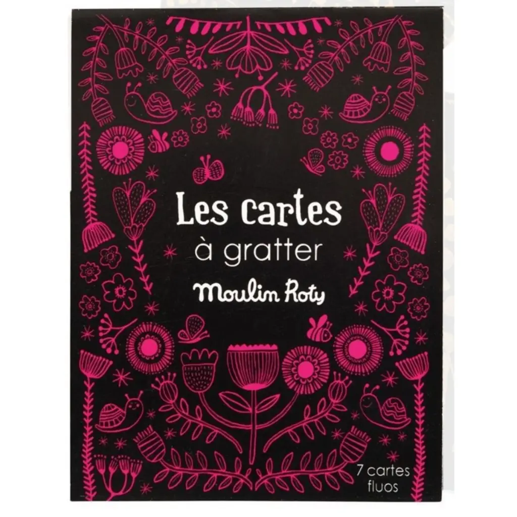 7 cartes à gratter - fluos