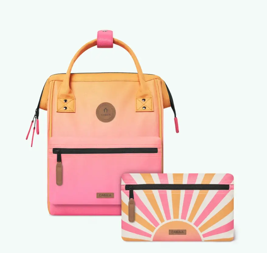 [CABCABOURG] Sac à dos Cabaia avec deux pochettes interchangeables "Cabourg" taille S 