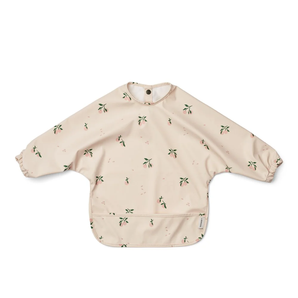 [LIELW14782] Bavoir à manches longues "Merle" (Peach)
