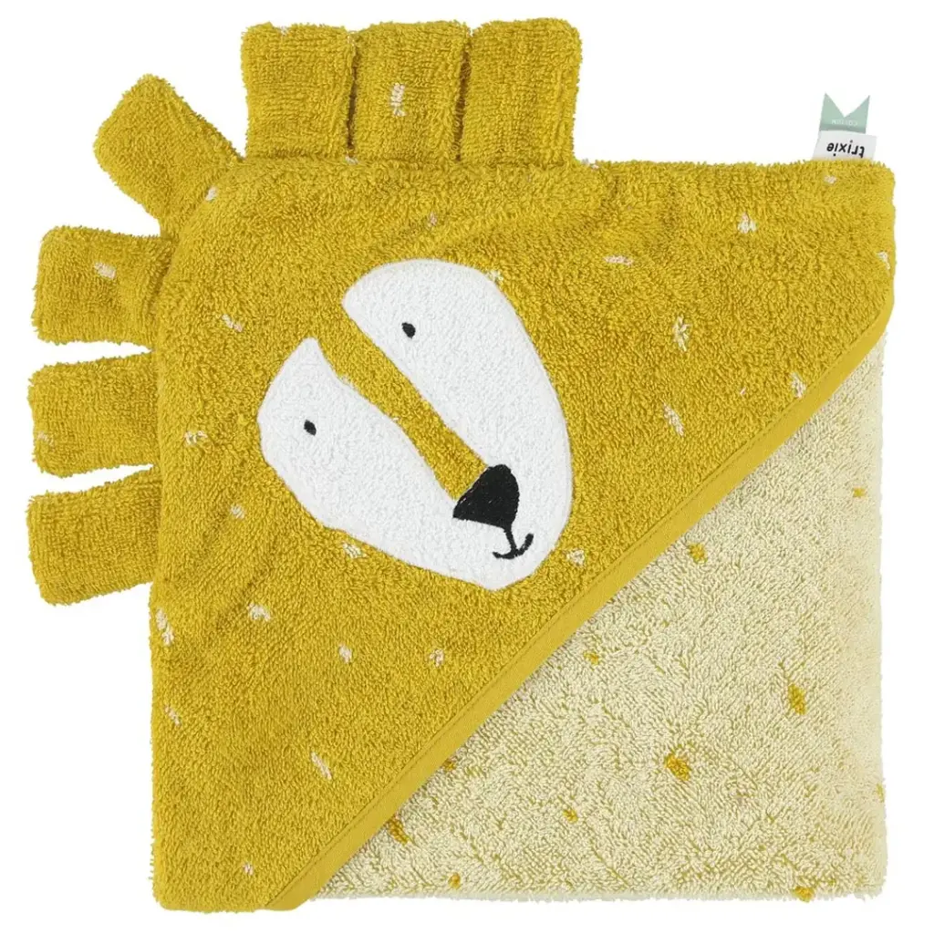 [TRI11-850] Cape de bain lion "Mr. Lion" 75x75 cm
