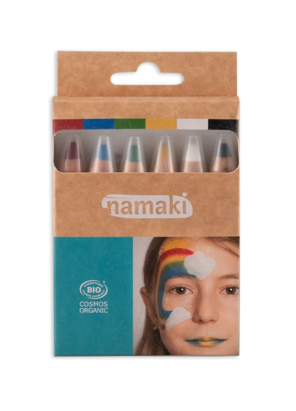 Pack de 6 crayons de maquillage bio "Arc-en-ciel"
