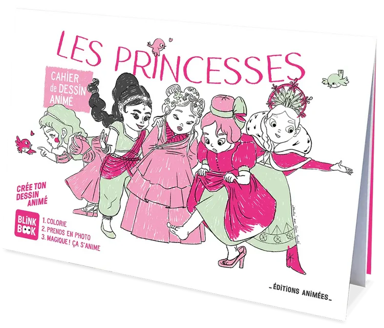 Cahier de dessin animé (BlinkBook) "Les princesses"