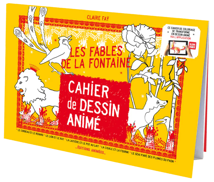 Cahier de dessin animé (BlinkBook) "Les fables de La Fontaine"