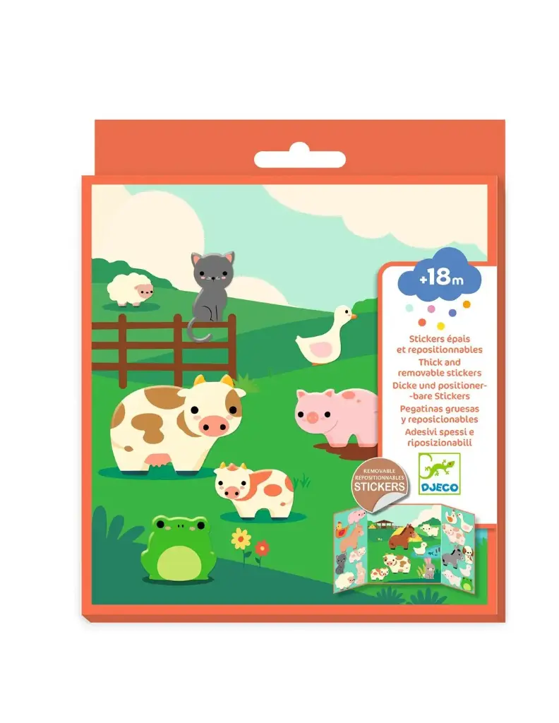 Stickers épais et repositionnables "Les animaux de la ferme"