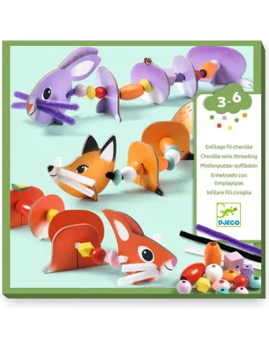Enfilage fil chenille "Animaux mignons"