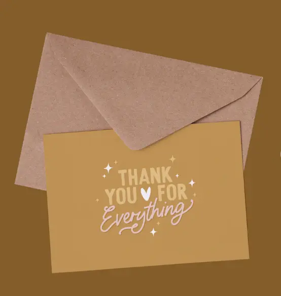 Carte "Thank you for everything"     