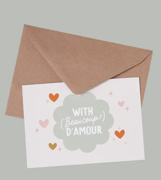 [Lespetitesdateswithbeaucoupdamour] Carte "With (beaucoup) d'amour"   