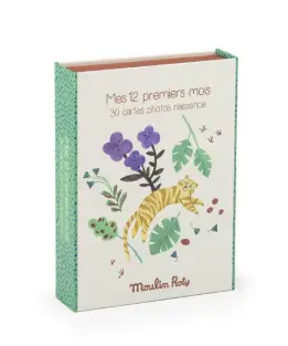 30 cartes photos naissance "Mes 12 premiers mois" - La forêt Mawa 