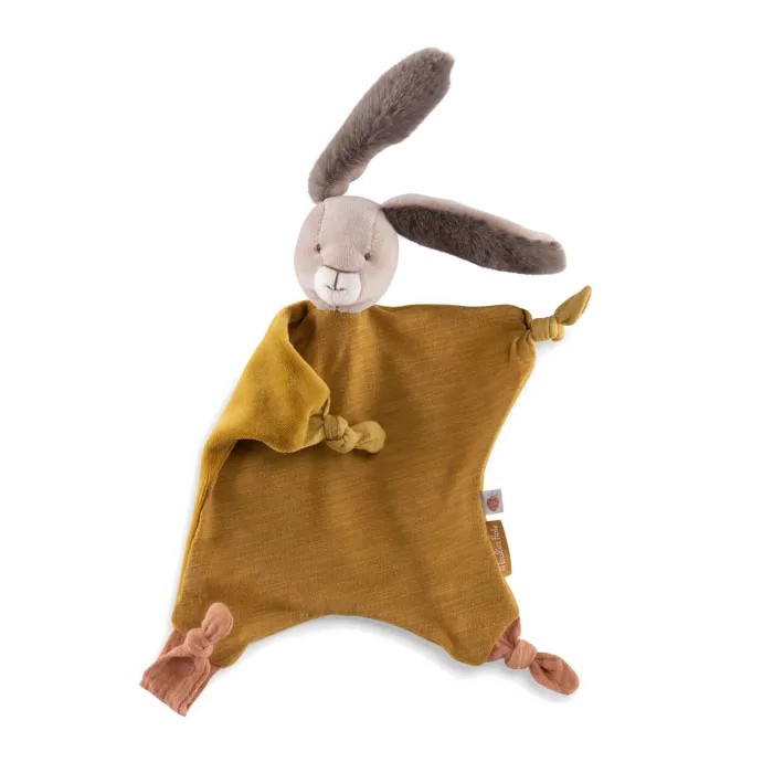 Doudou lapin ocre - Trois petits lapins 