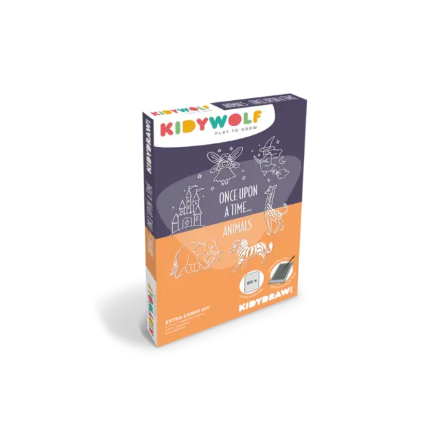 Cartes supplémentaires pour tablette à dessin Kidydraw "Once upon a time/Animals"