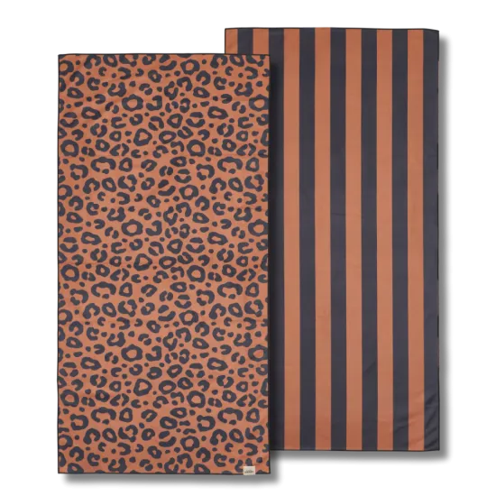 Serviette microfibre léopard marron 70x140cm