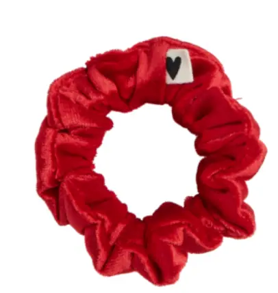 Mini chouchou velours rouge irisé