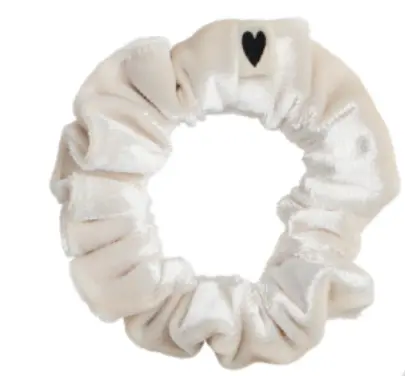 Mini chouchou velours crème irisé