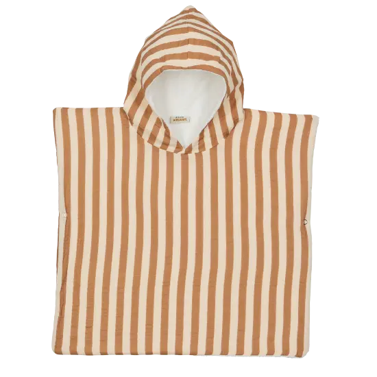 Poncho en gaze "rayures larges"