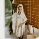 Poncho en gaze "grands carreaux" 