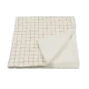 Couverture pilou et gaze de coton "grands carreaux"